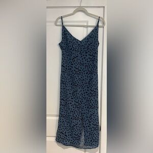 SHEIN spaghetti strap v sweet heart mid length animal print
